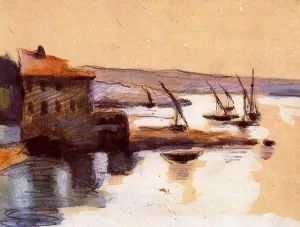 Seascape by Paul Cezanne - Hand-Painted Oil Painting Reproduction