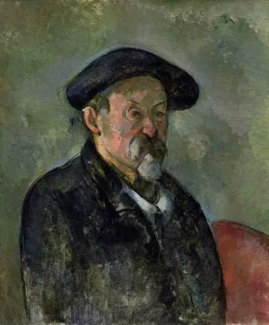 Self Portrait with a Beret by Paul Cezanne - Hand-Painted Oil Painting Reproduction