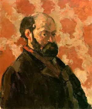 Self Portrait with a Rose Background by Paul Cezanne Oil Painting Reproduction