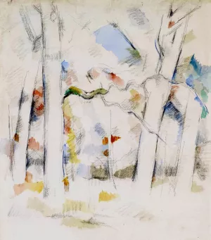 Sous-bois by Paul Cezanne - Hand-Painted Oil Painting Reproduction