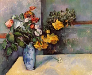 Still Life - Flowers in a Vase by Paul Cezanne - Hand-Painted Oil Painting Reproduction