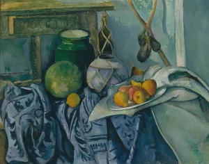 Still Life with a Ginger Jar and Eggplants by Paul Cezanne - Hand-Painted Oil Painting Reproduction