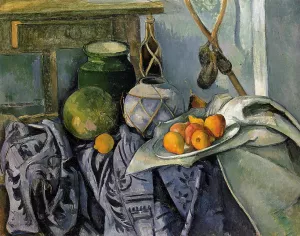 Still Life with a Ginger Jar and Eggplants by Paul Cezanne - Hand-Painted Oil Painting Reproduction