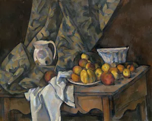 Still Life with Apples and Peaches by Paul Cezanne - Hand-Painted Oil Painting Reproduction