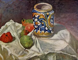 Still Life with Italian Earthenware by Paul Cezanne - Hand-Painted Oil Painting Reproduction