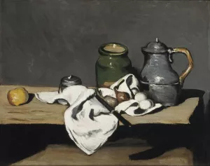 Still life with kettle by Paul Cezanne - Hand-Painted Oil Painting Reproduction