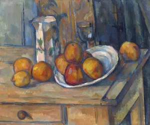 Still Life with Milk Jug and Fruit by Paul Cezanne - Hand-Painted Oil Painting Reproduction