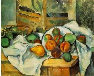 Table, Napkin and Fruit by Paul Cezanne - Hand-Painted Oil Painting Reproduction