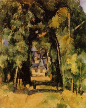 main product photo of The Alley at Chantilly painting by Paul Cezanne