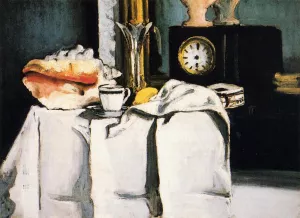 The Black Clock by Paul Cezanne - Hand-Painted Oil Painting Reproduction