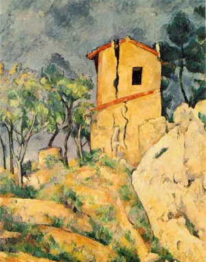 The House with Cracked Walls by Paul Cezanne - Hand-Painted Oil Painting Reproduction
