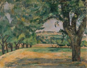 Main Product Photo of The Neighborhood of Jas de Bouffan Painting by Paul Cezanne