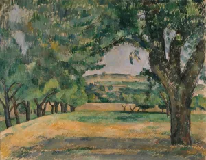 The Neighborhood of Jas de Bouffan by Paul Cezanne - Hand-Painted Oil Painting Reproduction