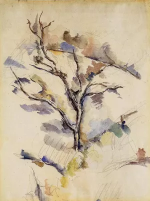 The Oak Tree by Paul Cezanne - Hand-Painted Oil Painting Reproduction