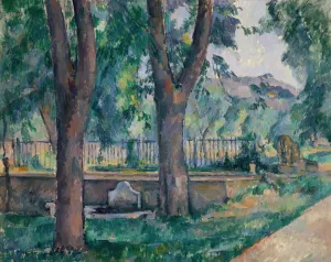 The Pool at Jas de Bouffan by Paul Cezanne - Hand-Painted Oil Painting Reproduction