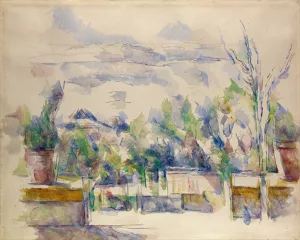 The Terrace at the Garden at Les Lauves by Paul Cezanne - Hand-Painted Oil Painting Reproduction