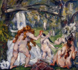 Three Bathers by Paul Cezanne - Hand-Painted Oil Painting Reproduction