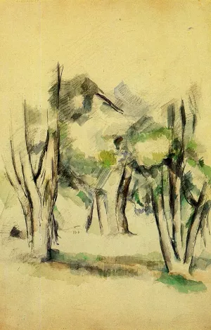Trees by Paul Cezanne Oil Painting Reproduction