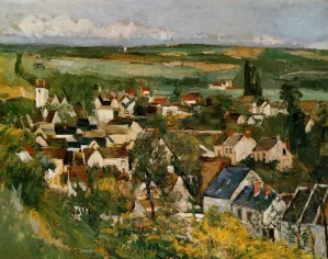 View of Auvers-sur-Oise by Paul Cezanne - Hand-Painted Oil Painting Reproduction