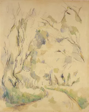 Well by the Winding Road in the Park of Chateau Noir by Paul Cezanne Oil Painting Reproduction