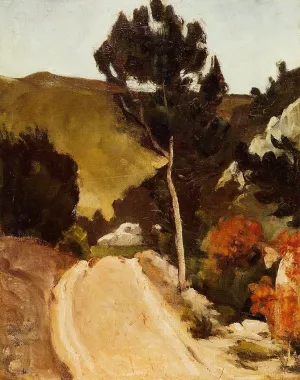 Winding Road in Provence by Paul Cezanne - Hand-Painted Oil Painting Reproduction